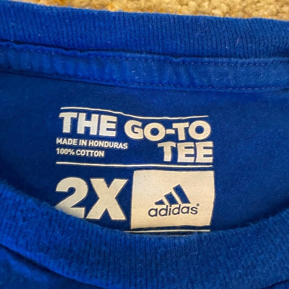 Kansas Jayhawks Adidas Impossible Is Nothing Shirt Color Blue Size XXL - Picture 3 of 4